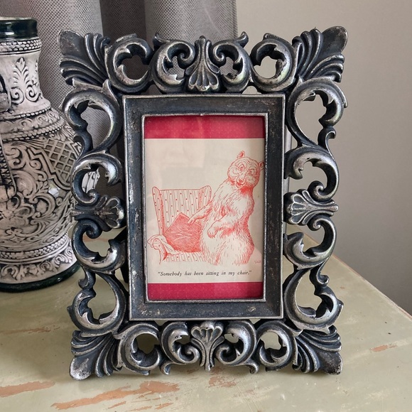 Ornate Metal Frame - Grand Luxe by Concepts w/ Vintage Book Art! One of a kind! - Picture 1 of 14